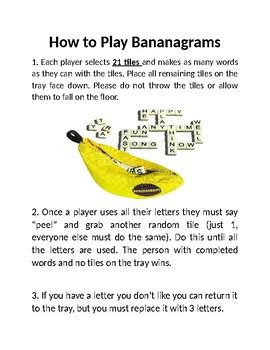 balaans rules|How to Play Bananagrams: Rules and Instructions .